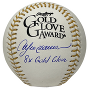 Andre Dawson Signed Rawlings Gold Glove Baseball w/ 8x GG Beckett Wit BAS COA0