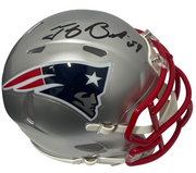 Tedy Bruschi Signed New England Patriots Speed Mini Helmet Beckett Wit BAS COA0