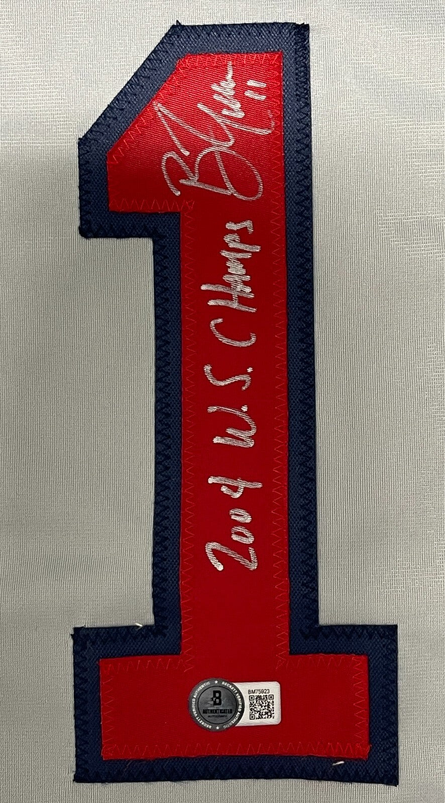 Bill Mueller Signed Boston Red Sox Custom Jersey 2004 WS Champs Beckett BAS COA1