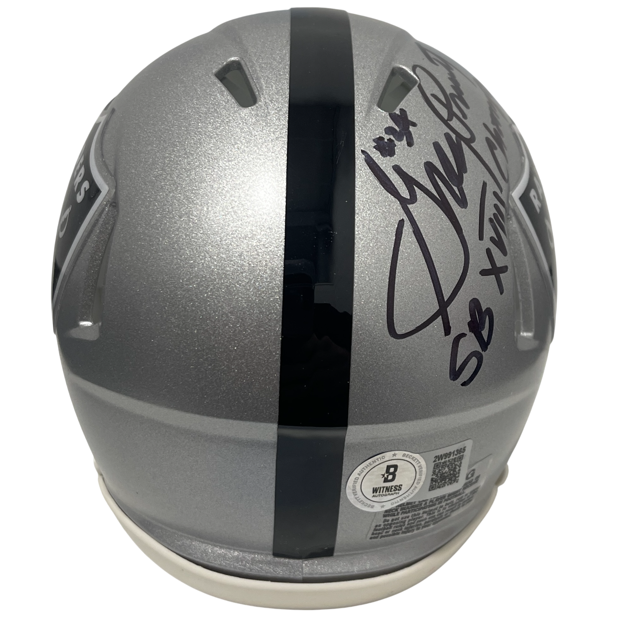 Greg Pruitt Signed Raiders Speed Mini Helmet w/ SB XVIII Champ Beckett W BAS COA2