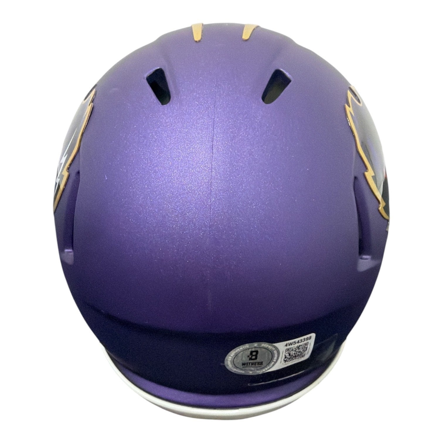 Terrell Suggs Signed Baltimore Ravens ALT Mini Helmet Beckett Witness BAS COA2