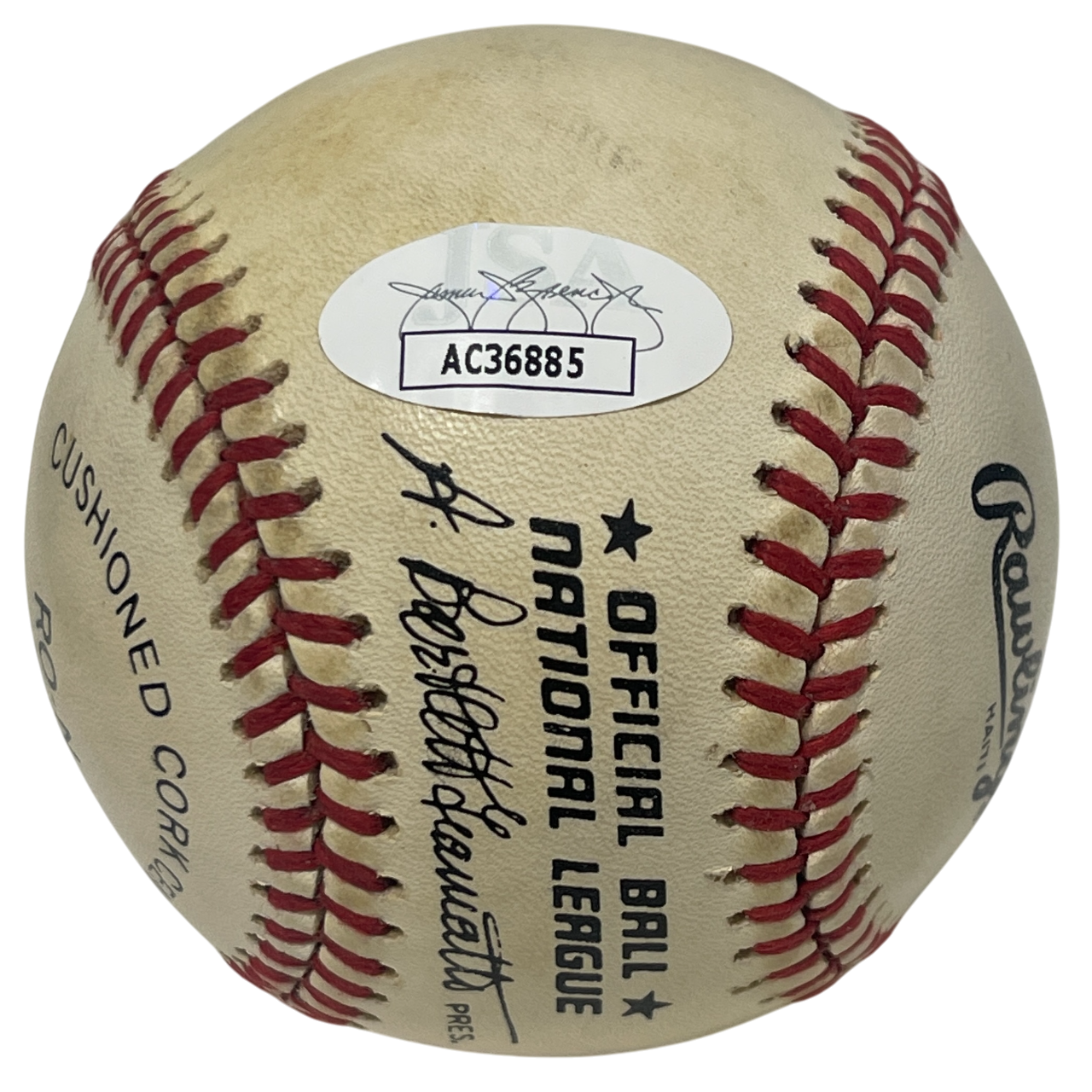 Fernando Valenzuela Signed Rawlings National League Baseball Dodgers JSA COA B5