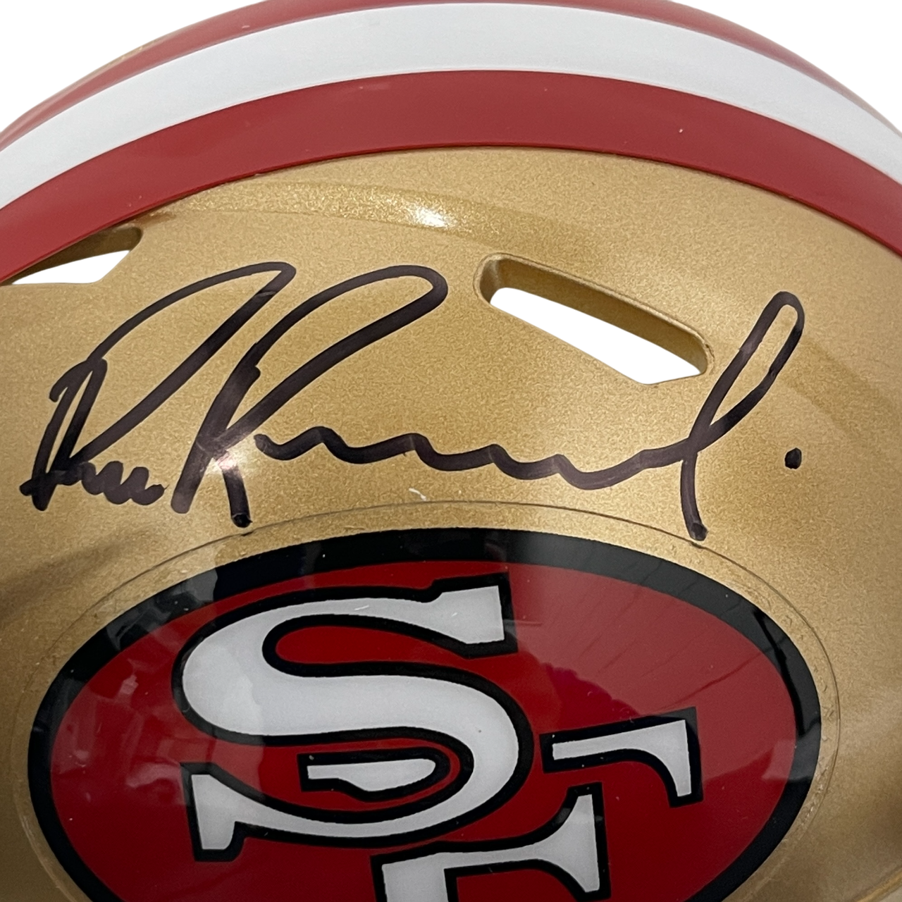 Bill Romanowski Signed San Francisco 49ers TB Mini Helmet Beckett Wit BAS COA1