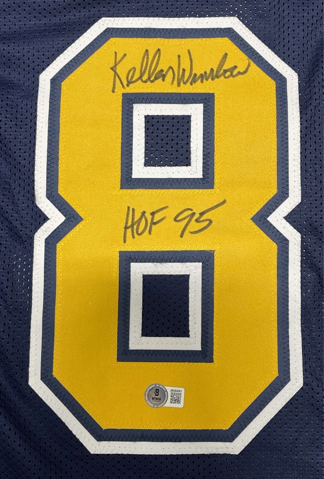 Kellen Winslow Signed Chargers Custom Jersey w/ HOF 95 Beckett Witness BAS COA1