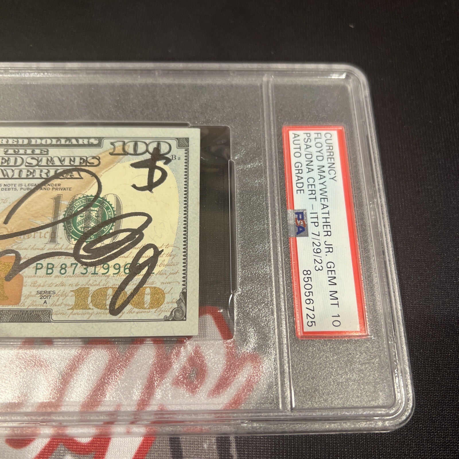 Floyd Mayweather Jr Signed $100 Bill US Currency x4 Inscriptions PSA 10 Auto K3