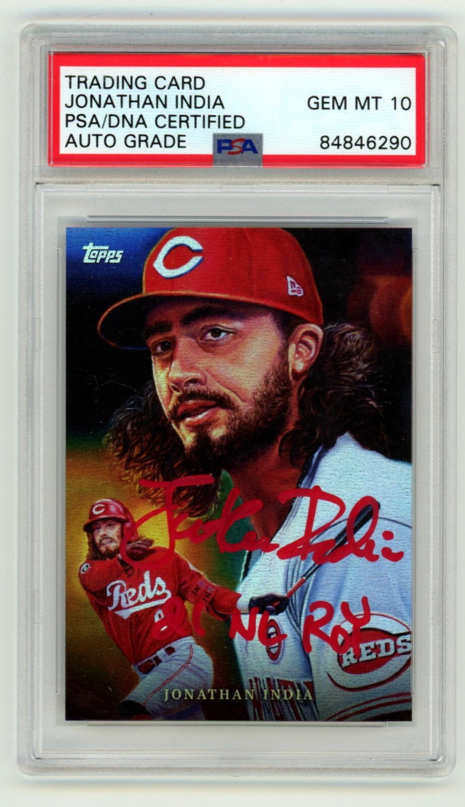 Jonathan India 2022 Topps Game Within the Game 2 Foil /99 Signed Ins PSA 10 Auto0