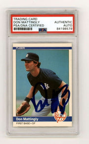 Don Mattingly 1984 Fleer #131 Rookie RC Signed PSA Authentic Auto NY Yankees0