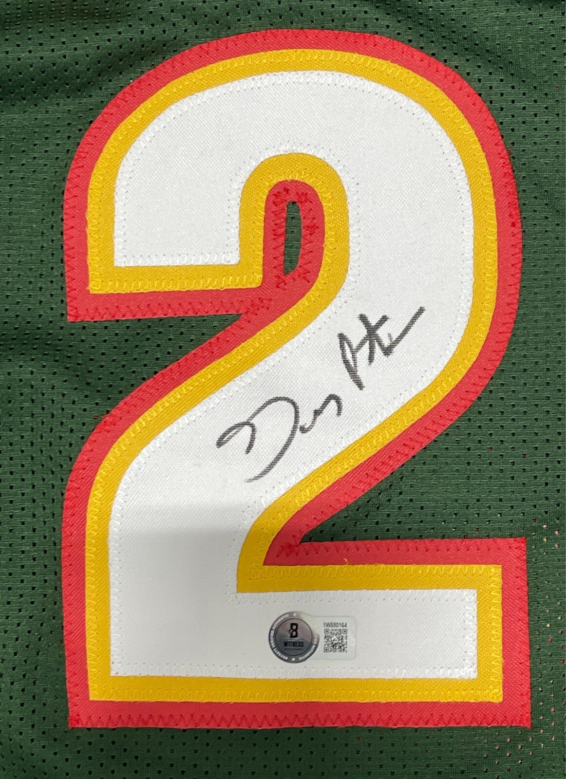 Gary Payton Signed Seattle Supersonics Custom Jersey Beckett Witness BAS COA1