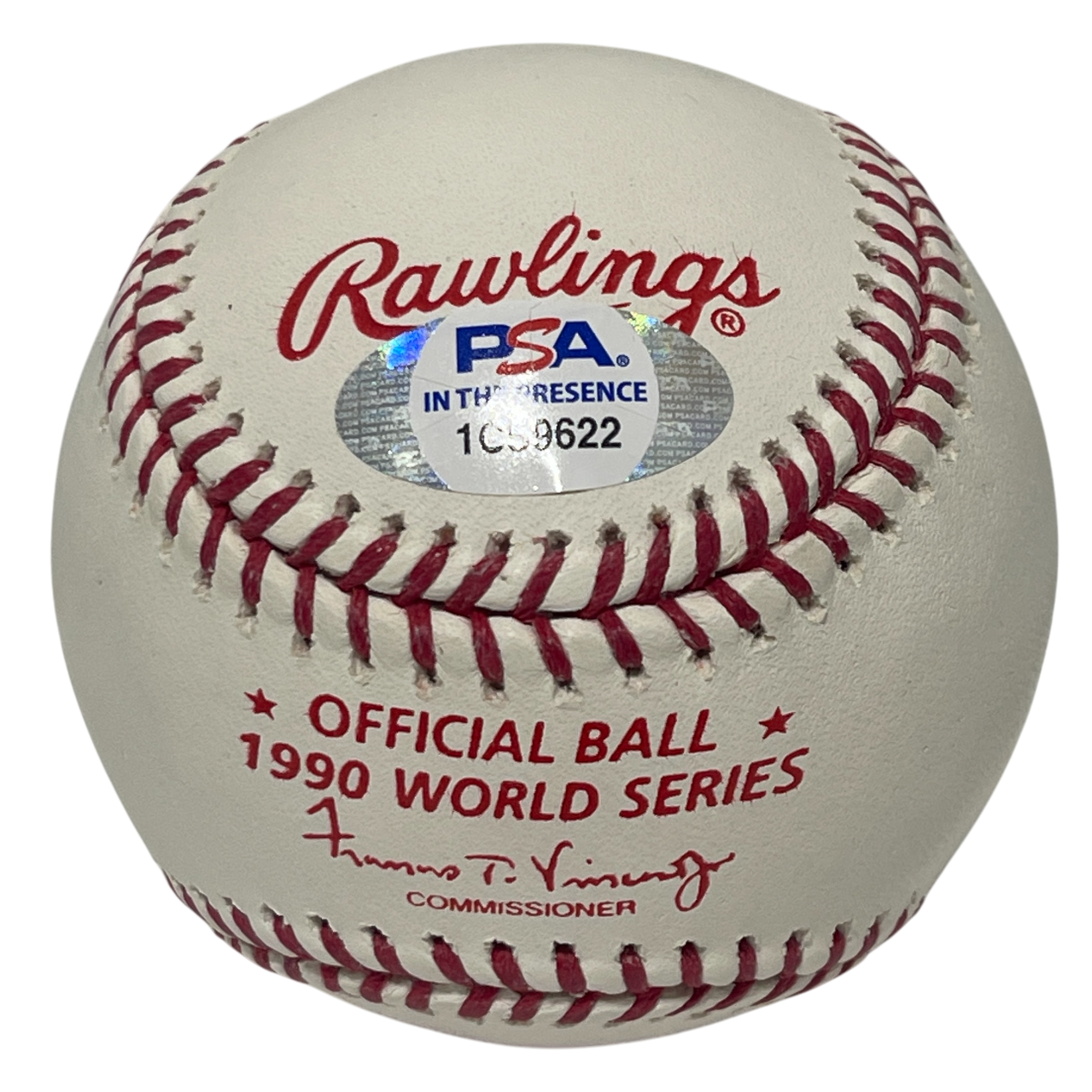 Jose Rijo Signed 1990 World Series ROMLB Baseball w/ 90 WS MVP PSA COA Reds1