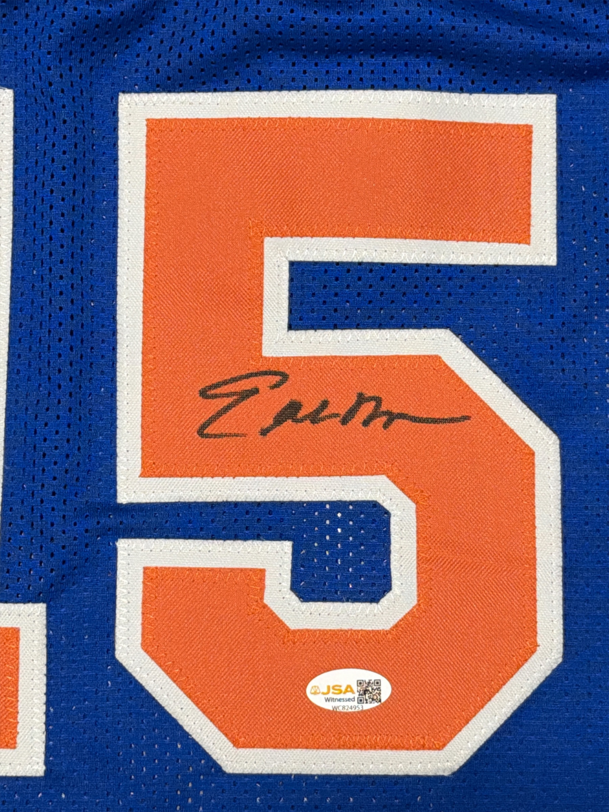 Earl Monroe Signed Autographed New York Knicks Custom Jersey JSA Witness COA1