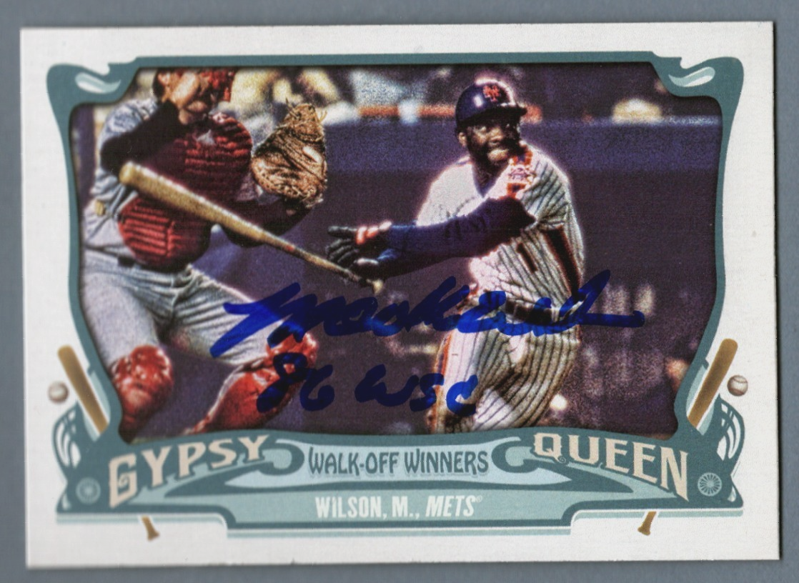 Mookie Wilson Signed 2015 Topps Gypsy Queen #GWO-25 w/ 86 WSC LSCM COA NY Mets0