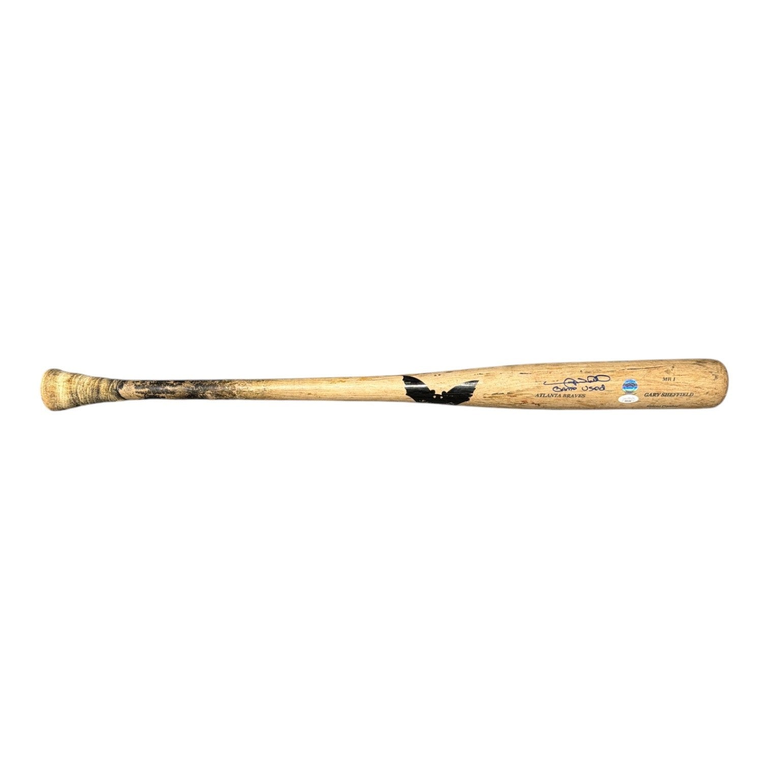 Gary Sheffield Signed Game Used Sam Bat Natural Bat JSA COA Braves A2
