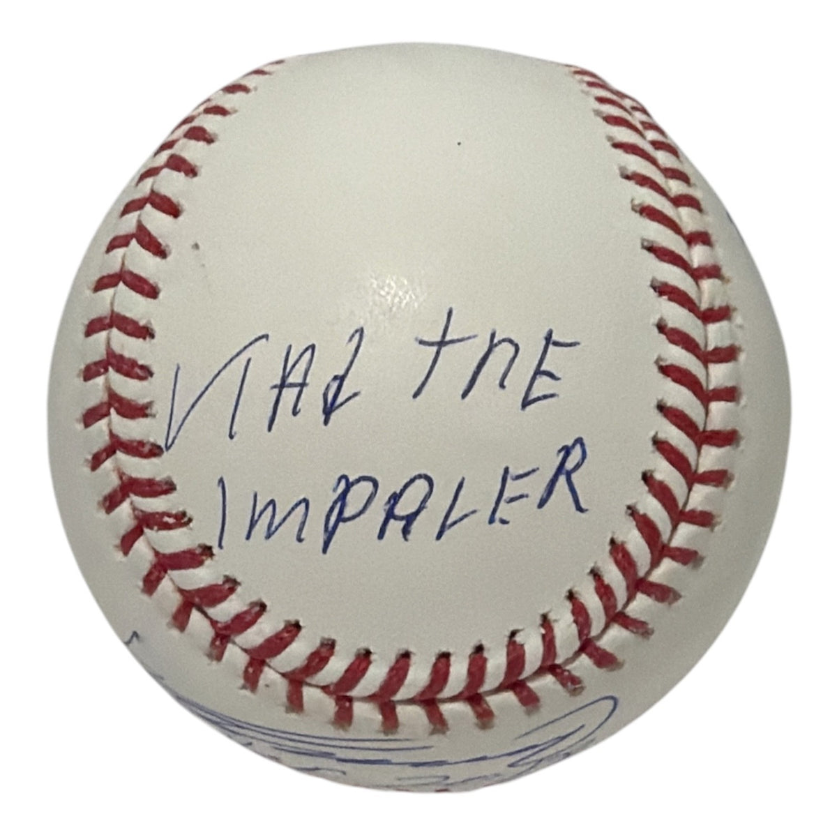 Vladimir Guerrero Sr Signed Autographed ROMLB Baseball w/ 3x Insc JSA COA Angles3