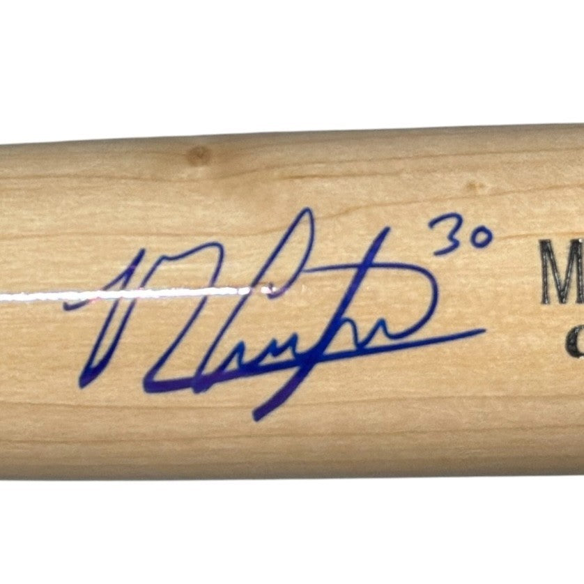 Michael Conforto Signed Game Model Marucci Bat CU26-2 Pro JSA COA Mets Cubs1