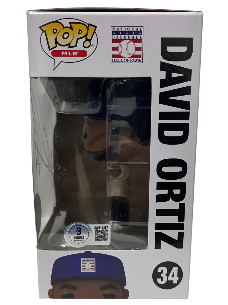 David Ortiz Signed Boston Red Sox Exclusive SGA Funko Pop 34 Beckett Wit BAS COA2