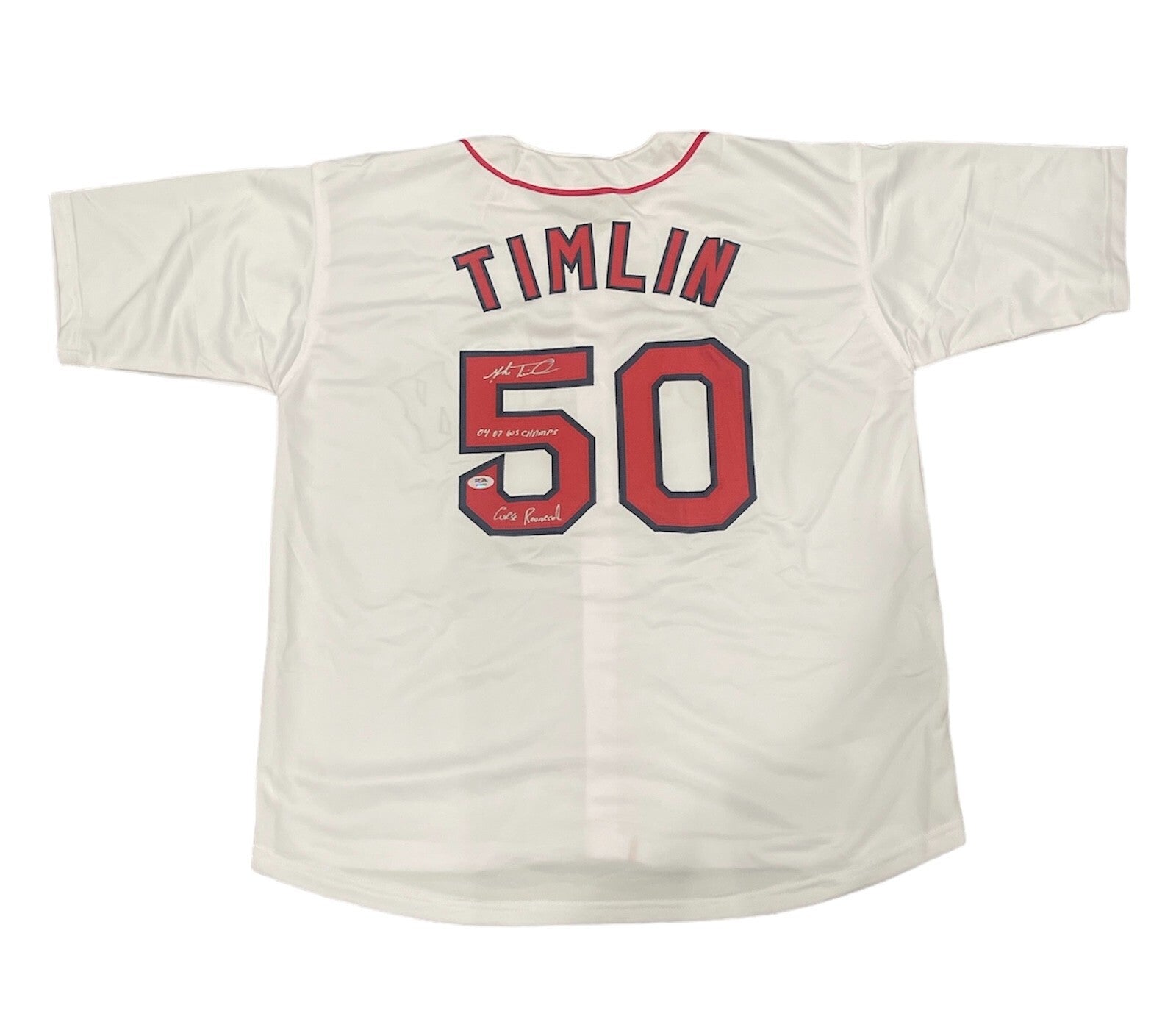 Mike Timlin Signed Boston Red Sox Custom Jersey 2x WS Champs Curse PSA COA0
