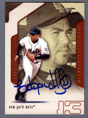 Edgardo Alfonzo Signed Autographed 2002 Fleer #24 LSCM COA New York Mets0