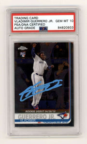 Vladimir Guerrero Jr. 2019 Topps Chrome #58 Rookie Debut RC Signed PSA 10 Auto0