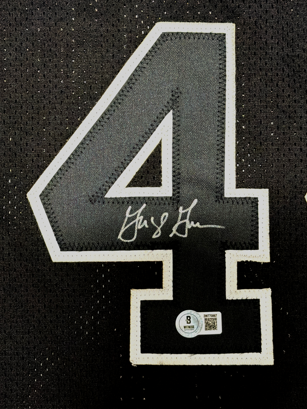 George Gervin Signed San Antonio Spurs Custom Jersey Beckett Witness BAS COA1