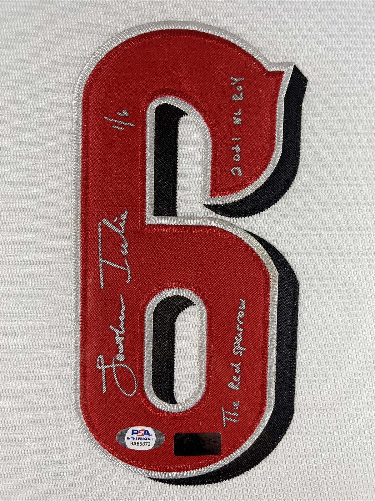 Jonathan India Signed Framed Custom Jersey w/ 2 Insc LE #1/6 Reds PSA ITP COA1