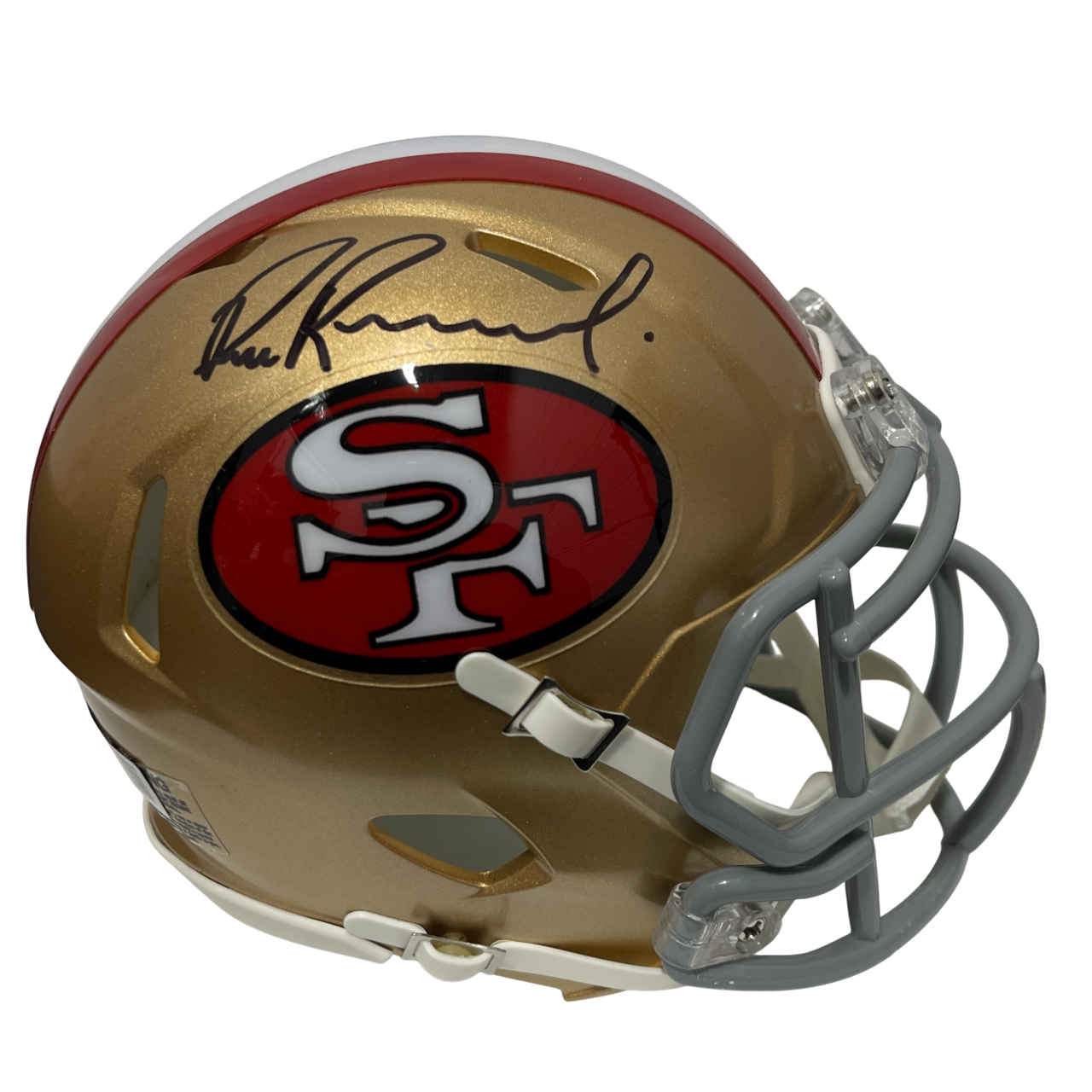 Bill Romanowski Signed San Francisco 49ers TB Mini Helmet Beckett Wit BAS COA0
