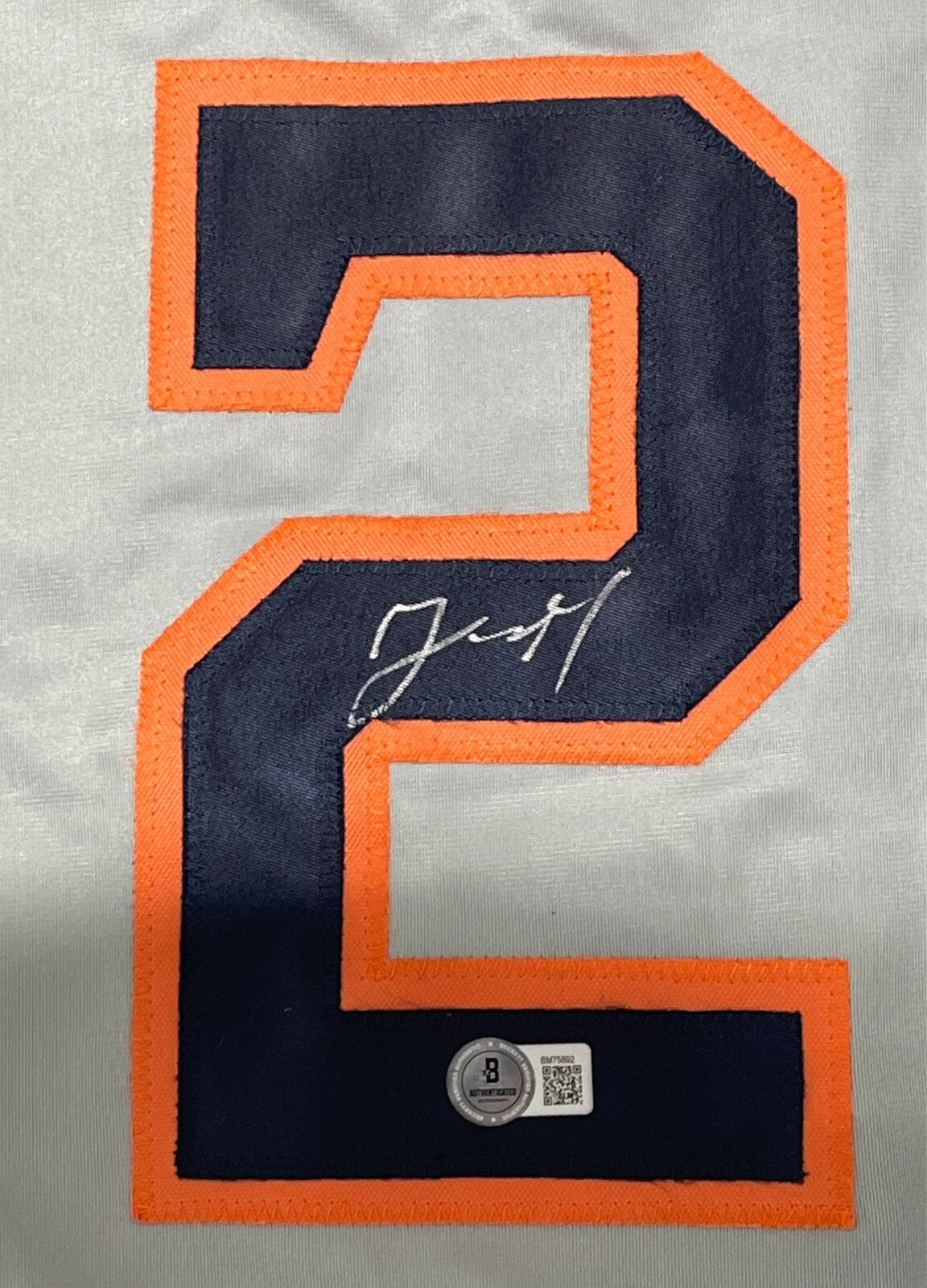 Yainer Diaz Signed Houston Astros Custom Jersey Beckett Witness BAS COA1