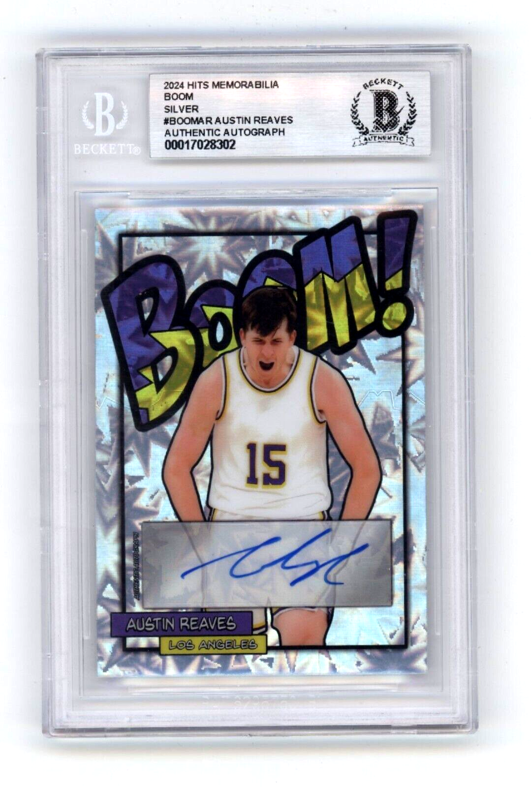 Austin Reaves 2024 Hits Memorabilia BOOM Silver #/20 Signed BGS BAS Auto Lakers0