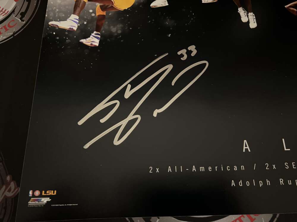 Shaquille O'Neal Shaq Signed Auto 36x15 Photo "Alpha & Omega" 28/75 UDA COA LSU1