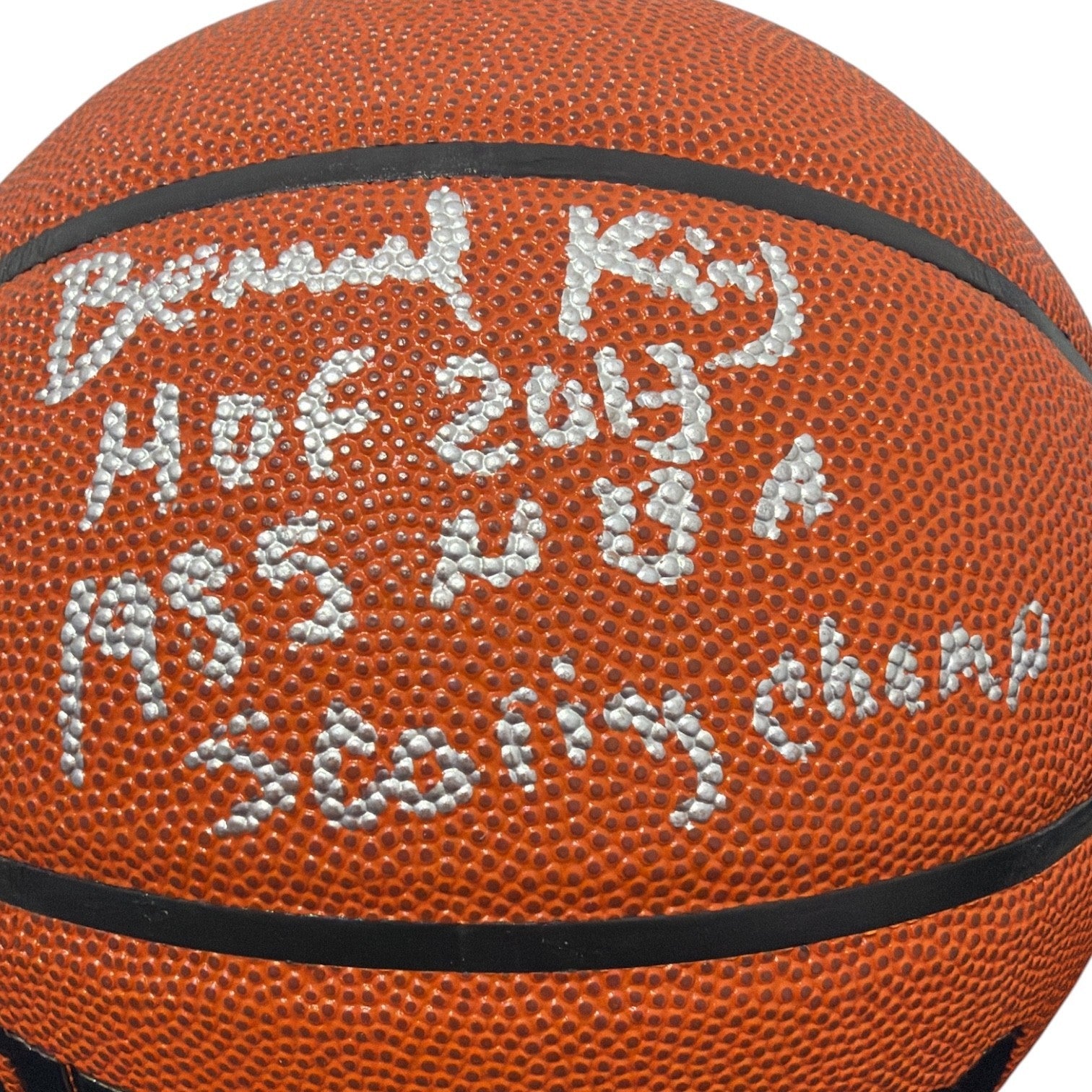 Bernard King Signed Wilson NBA Basketball w/ HOF + SC Ins JSA Witness COA1