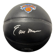 Earl Monroe Signed Black New York Knicks Wilson NBA Basketball JSA Witness COA0