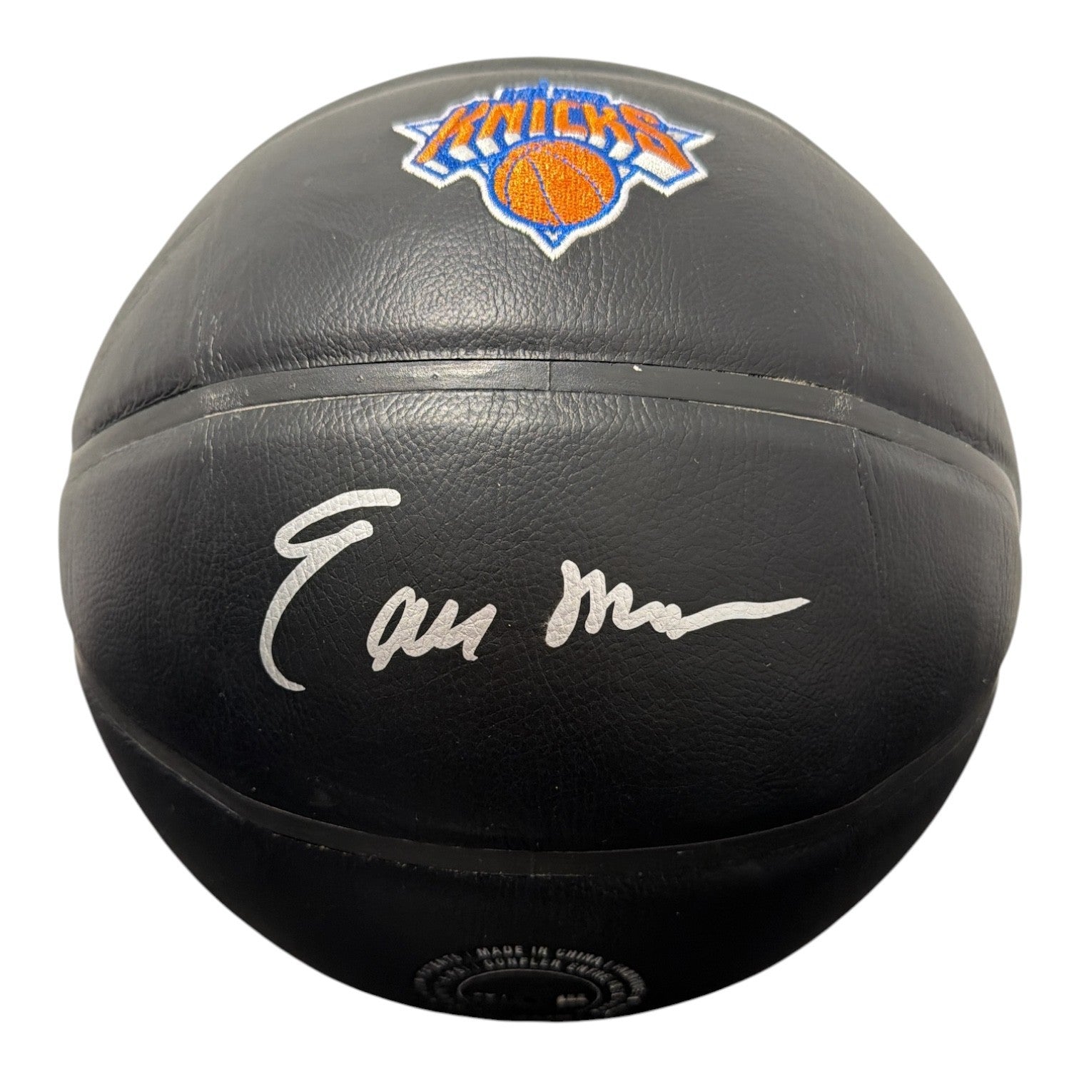 Earl Monroe Signed Black New York Knicks Wilson NBA Basketball JSA Witness COA0