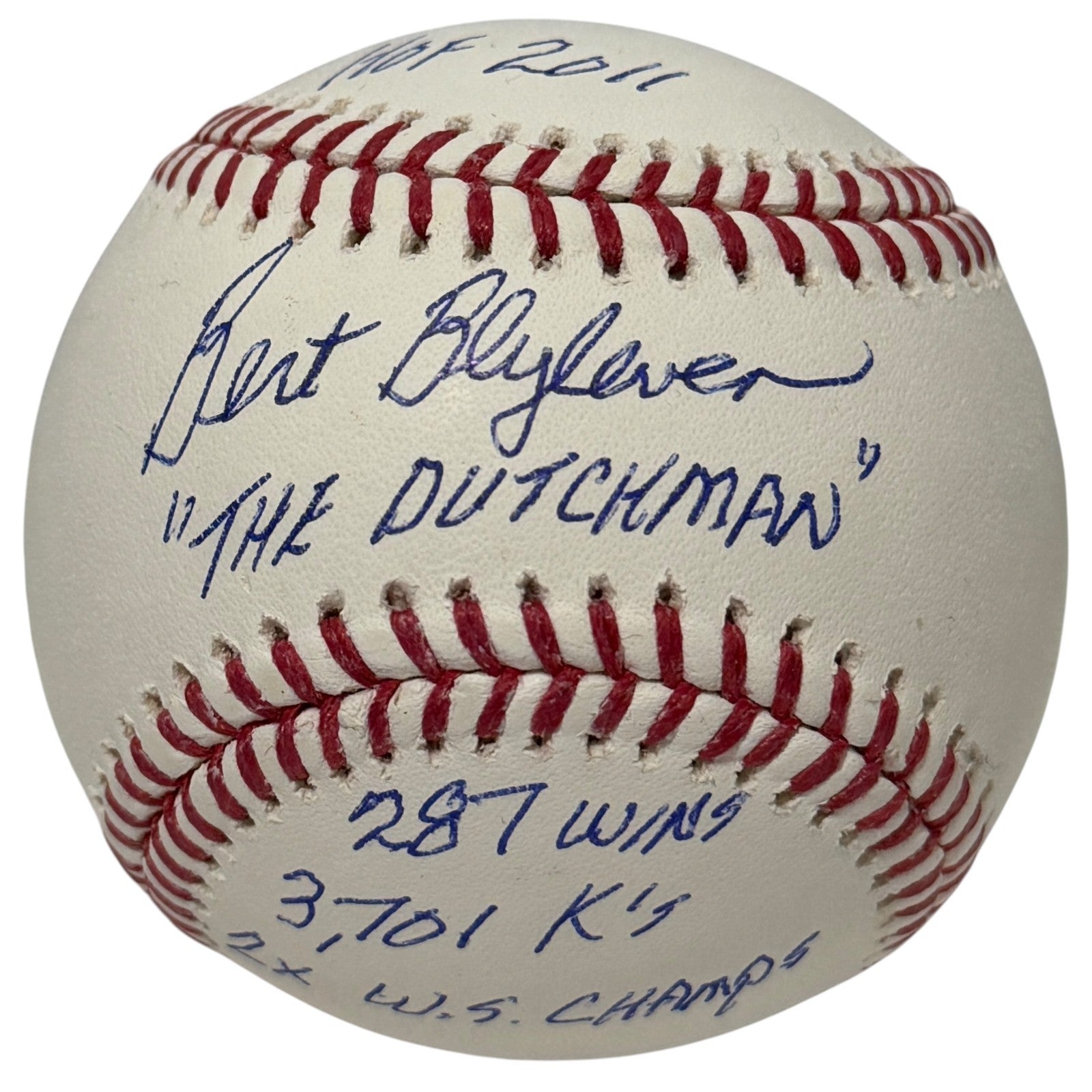 Bert Blyleven Signed ROMLB Baseball w/ 5 Stat Inscs JSA COA Twins0