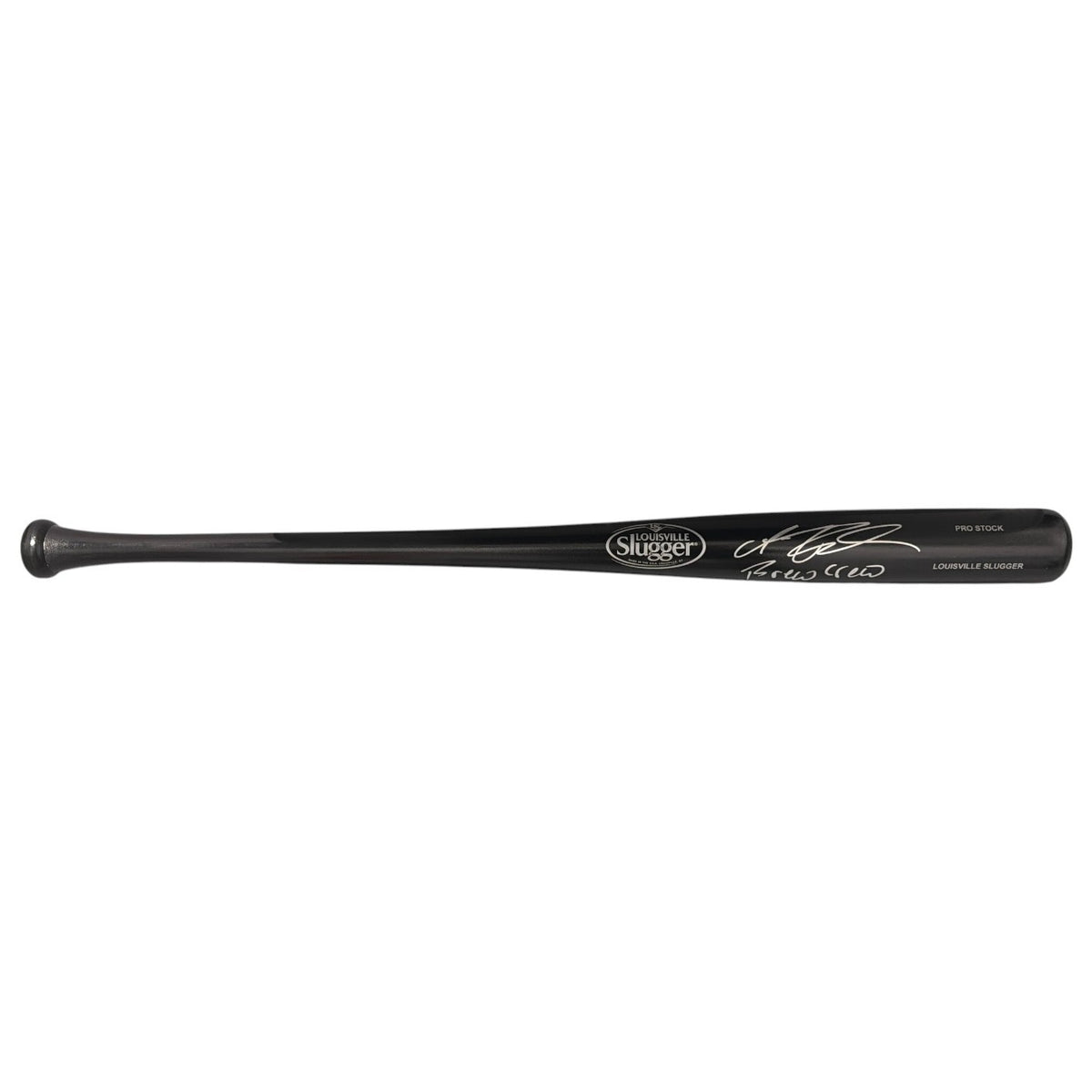 Andrew Fischer Signed Black Louisville Slugger Bat w/ Brew Crew JSA Witness COA2