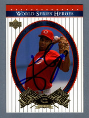 Jose Rijo Signed 2002 Upper Deck World Series Heroes 69 LSCM COA Cincinnati Reds0