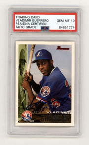 Vladimir Guerrero Sr. 1995 Bowman #90 Rookie RC w/ HOF 18 Ins Signed PSA 10 Auto0