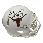 Earl Campbell Signed Texas Longhorns Speed Mini Helmet w/ HT 77 JSA Witness COA0