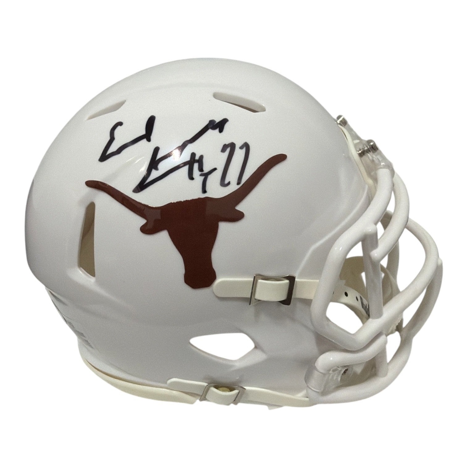 Earl Campbell Signed Texas Longhorns Speed Mini Helmet w/ HT 77 JSA Witness COA0