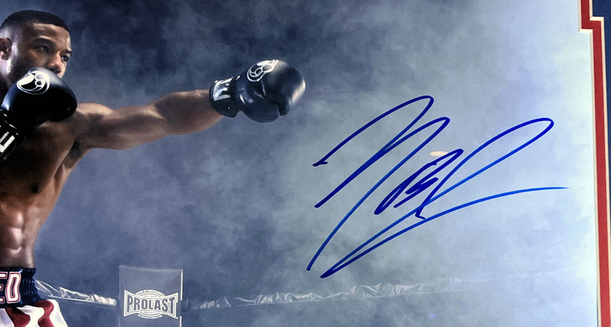 Michael B Jordan Signed Framed 16x20 Photo Creed Beckett Witness BAS COA A1