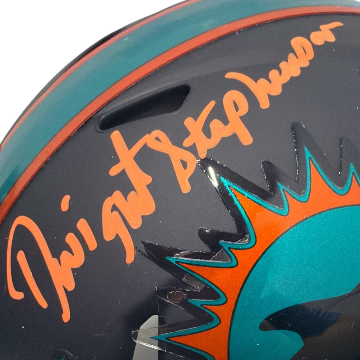 Dwight Stephenson Signed Dolphins Rivalries Mini Helmet w HOF 98 JSA Witness COA1