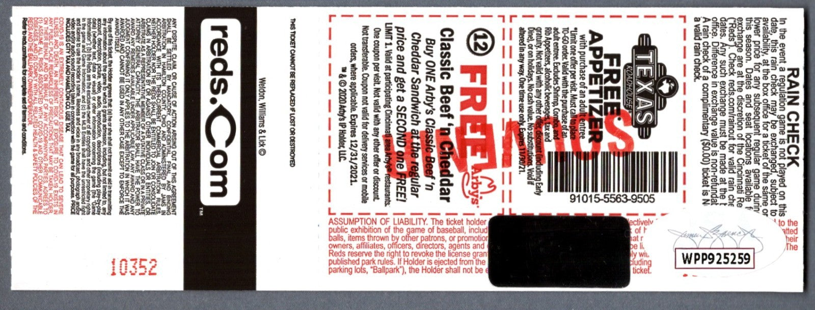 Jonathan India Signed Auto 1st Homerun Ticket 4/22/21 JSA COA & India HOLO1