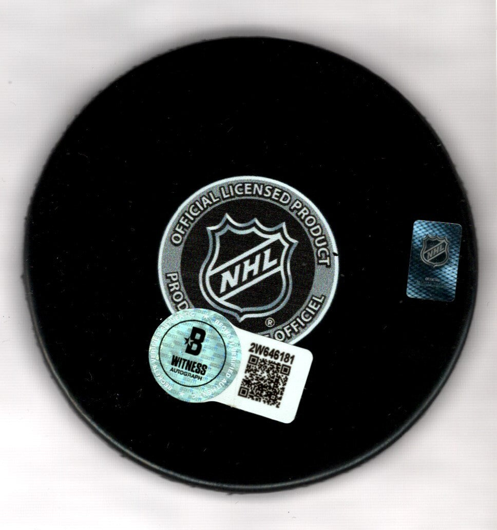 Tim Thomas Signed Auto Bruins 100th Anniversary Puck w 2011 SC Beckett W BAS COA1