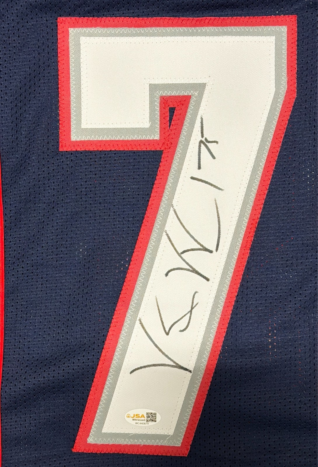 Vince Wilfork Signed New England Patriots Custom Jersey JSA Witness COA1