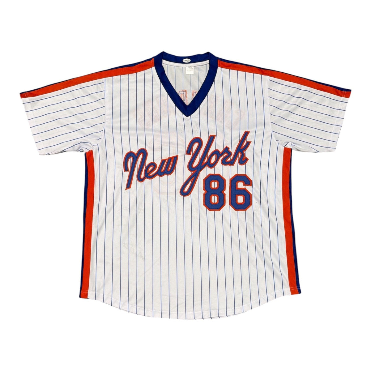 New York Mets 1986 World Series (23 Auto) Team Signed Custom Jersey Insc JSA COA7