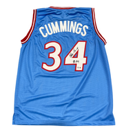 Terry Cummings Signed San Diego Clippers Custom Jersey 83 ROY Beckett W BAS COA0