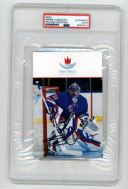 Henrik Lundqvist Signed Foundation Print PSA DNA Authentic Auto NY Rangers B0