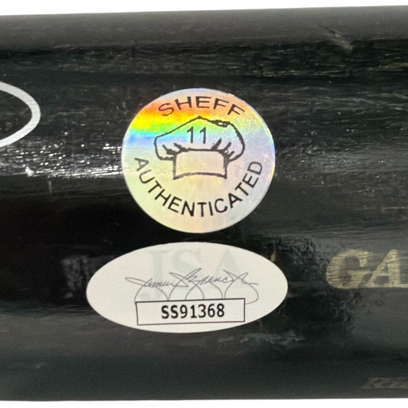 Gary Sheffield Signed Game Used Sam Bat Black Bat JSA COA Braves B3