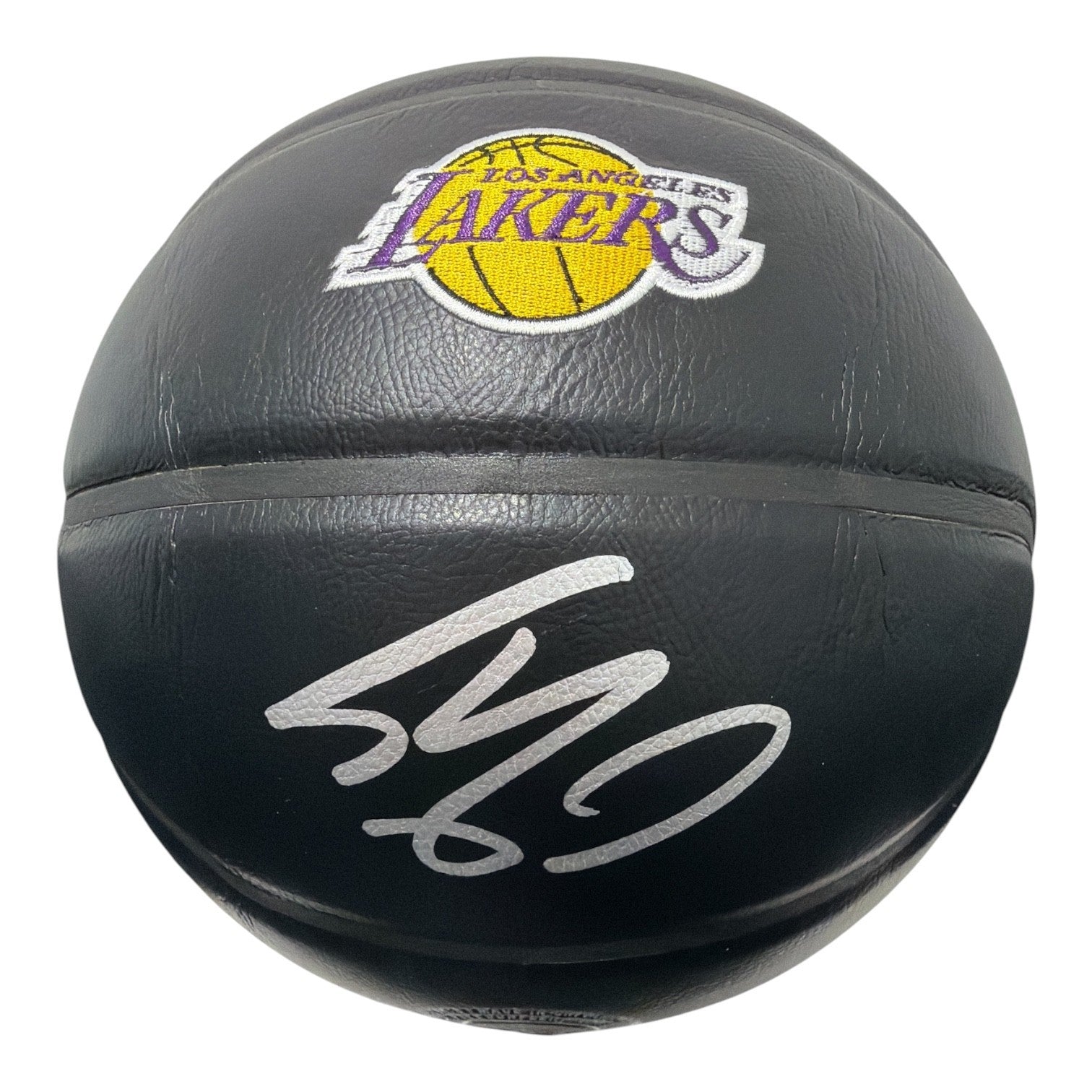 Shaquille O'Neal Signed Black Lakers Wilson Premiere NBA Basketball JSA Wit. COA0