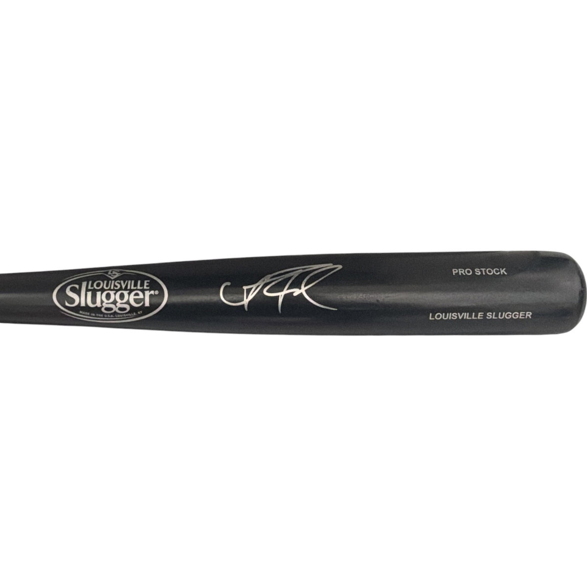 Andrew Fischer Signed Black Louisville Slugger Bat JSA Witness COA Brewers0