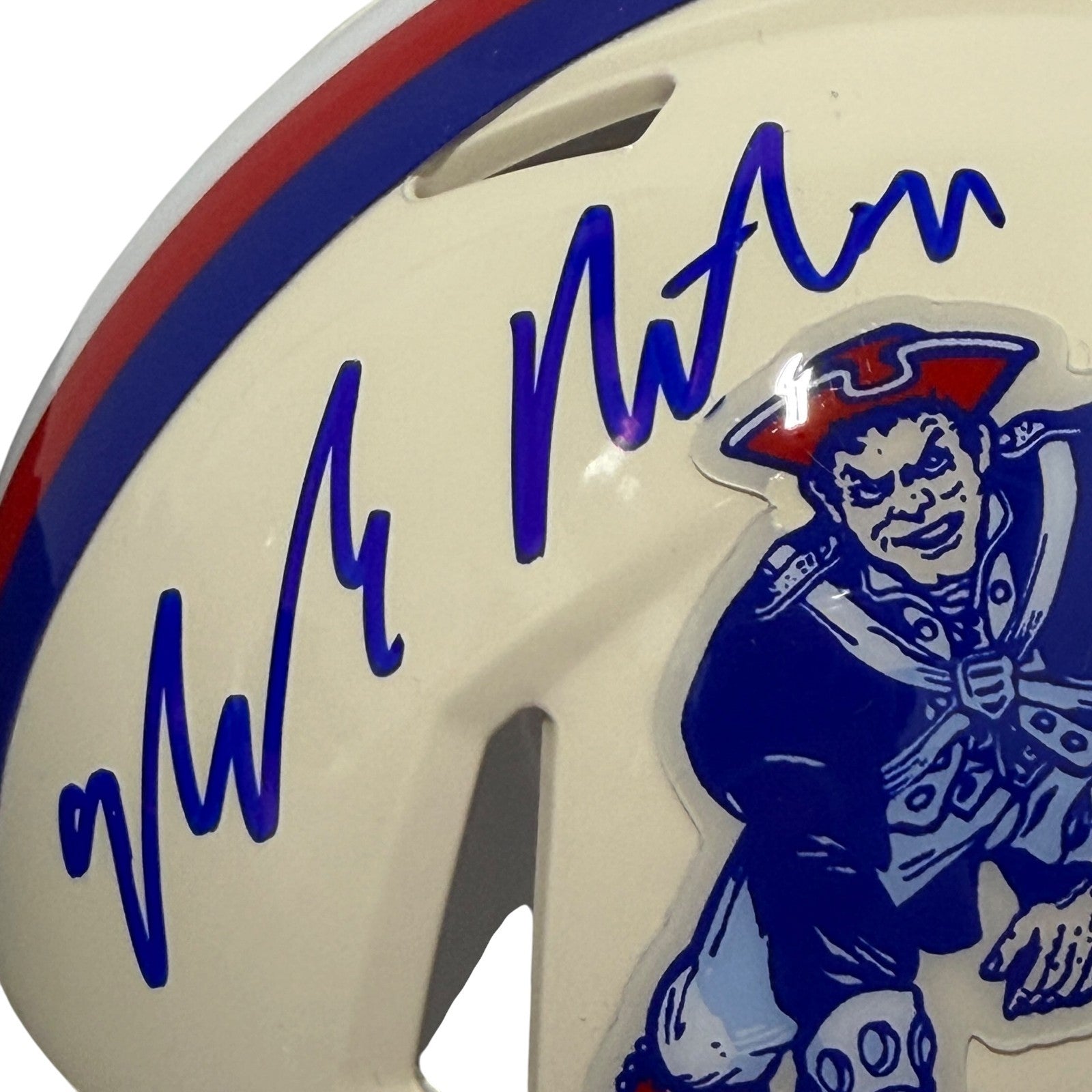 Malcolm Butler Signed Patriots Retro Mini Helmet w/ SB XLIX GW INT JSA Wit COA1