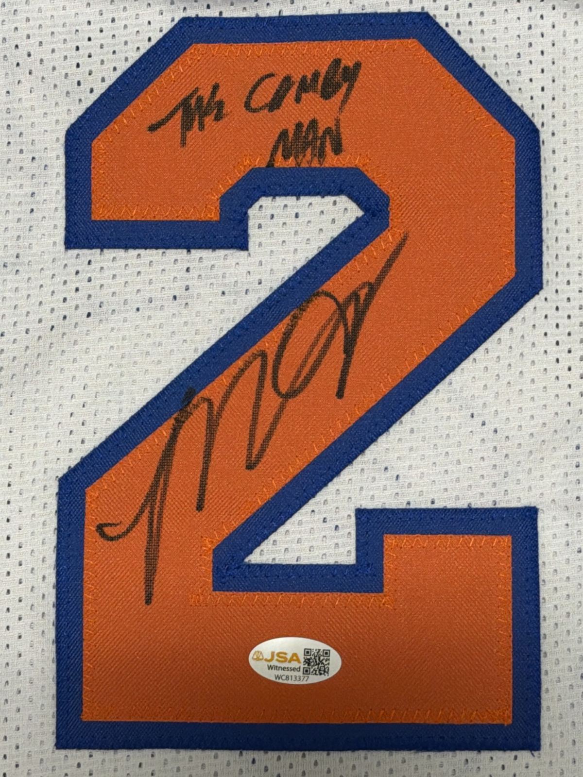 Marcus Camby Signed New York Knicks Custom Jersey w/ The Camby Man JSA Wit COA1